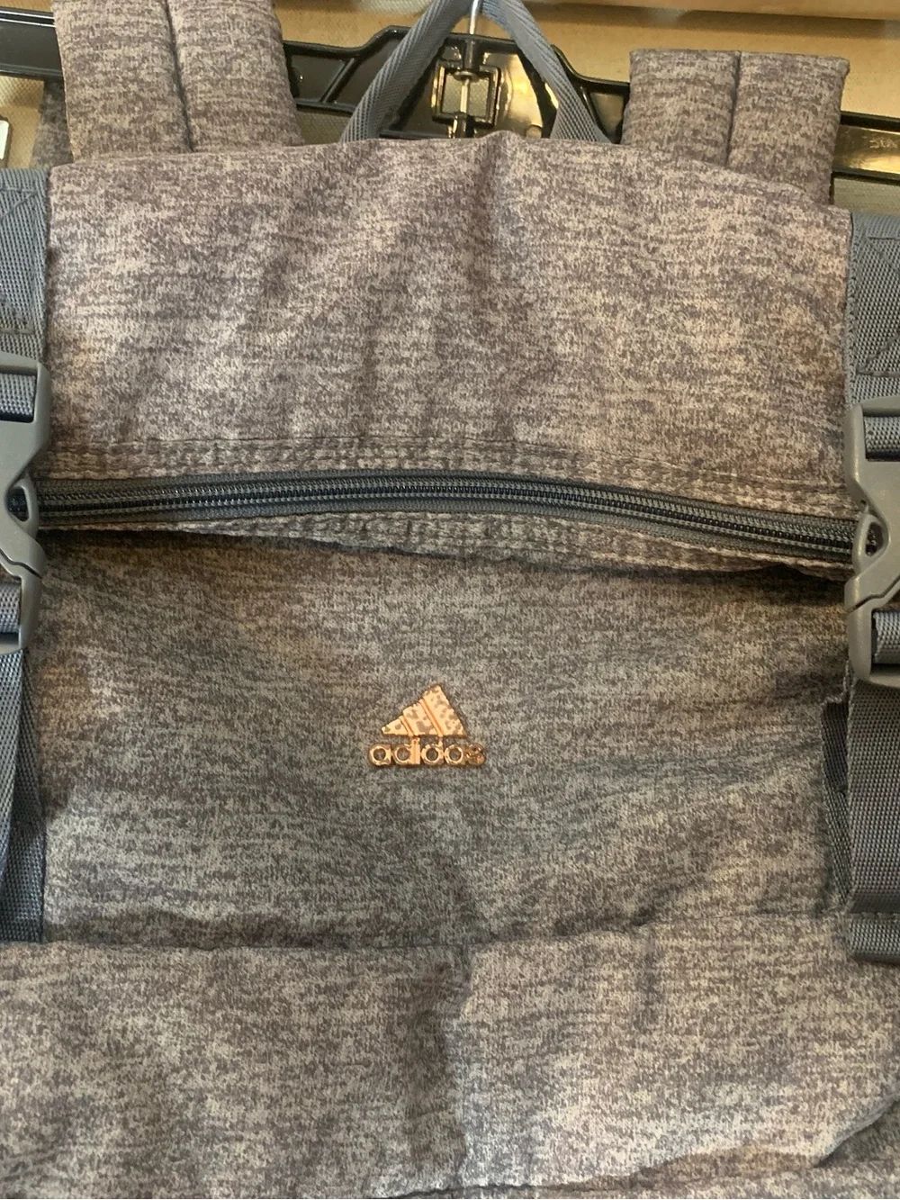 adidas Heather Grey Roll-Top Training Backpack